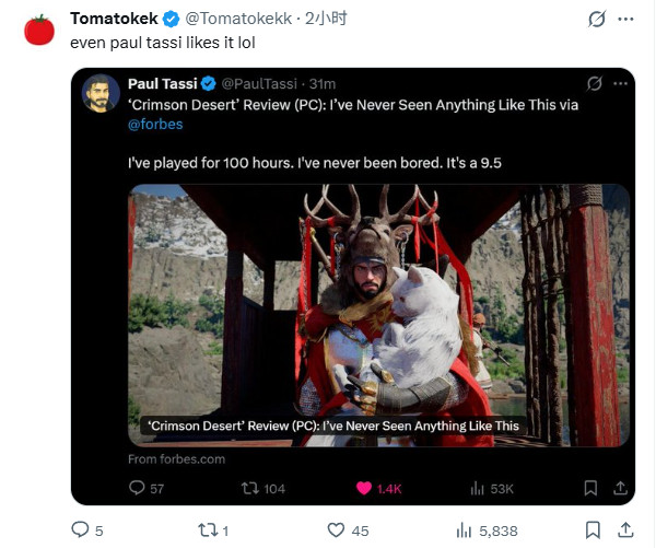 《红色沙漠》IGN评分引质疑 连《星鸣特攻》都不如？