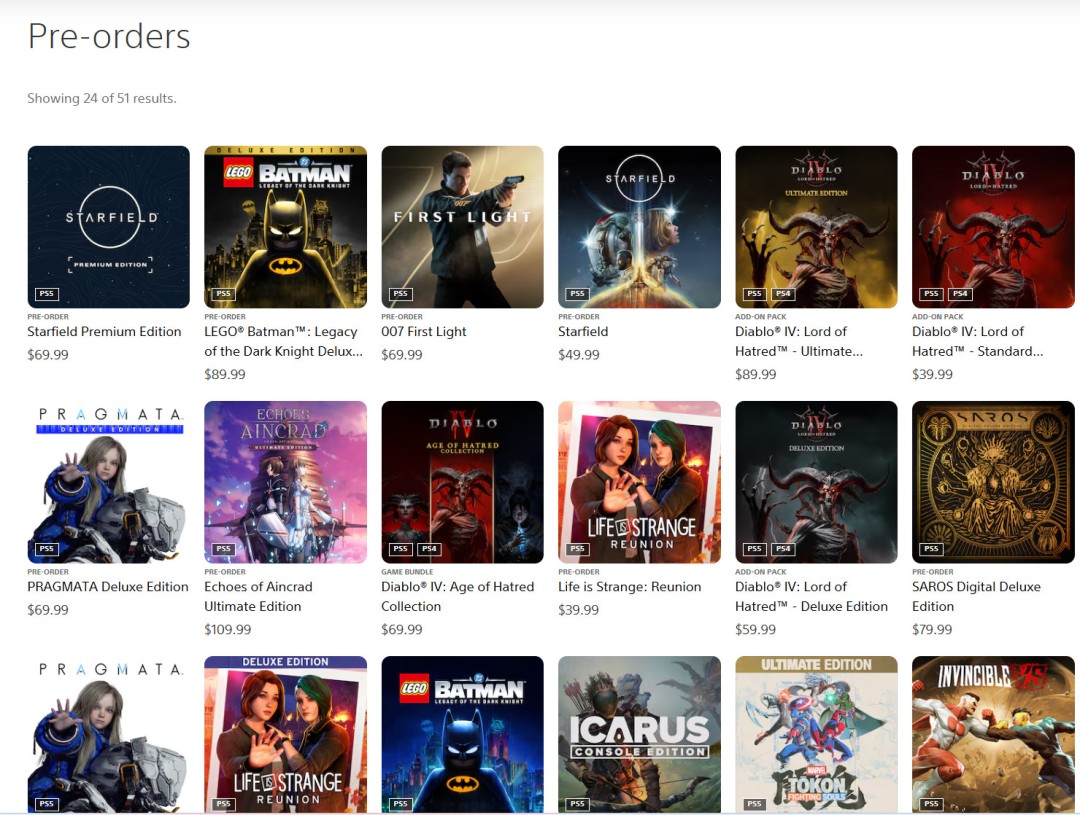 《星空》PS5版在美国大受欢迎 已登顶PSN预购榜