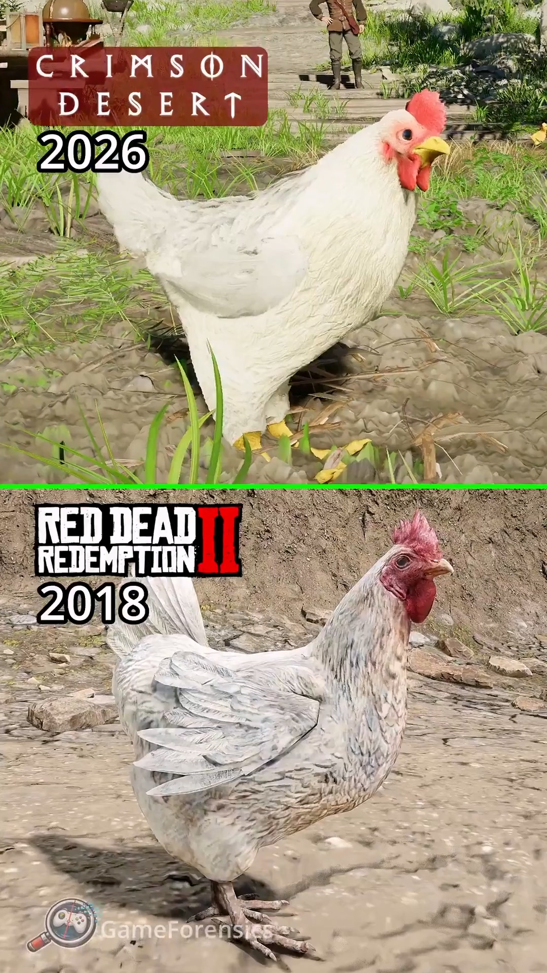 R星又赢了！《红色沙漠》和《荒野大镖客2》小鸡对比