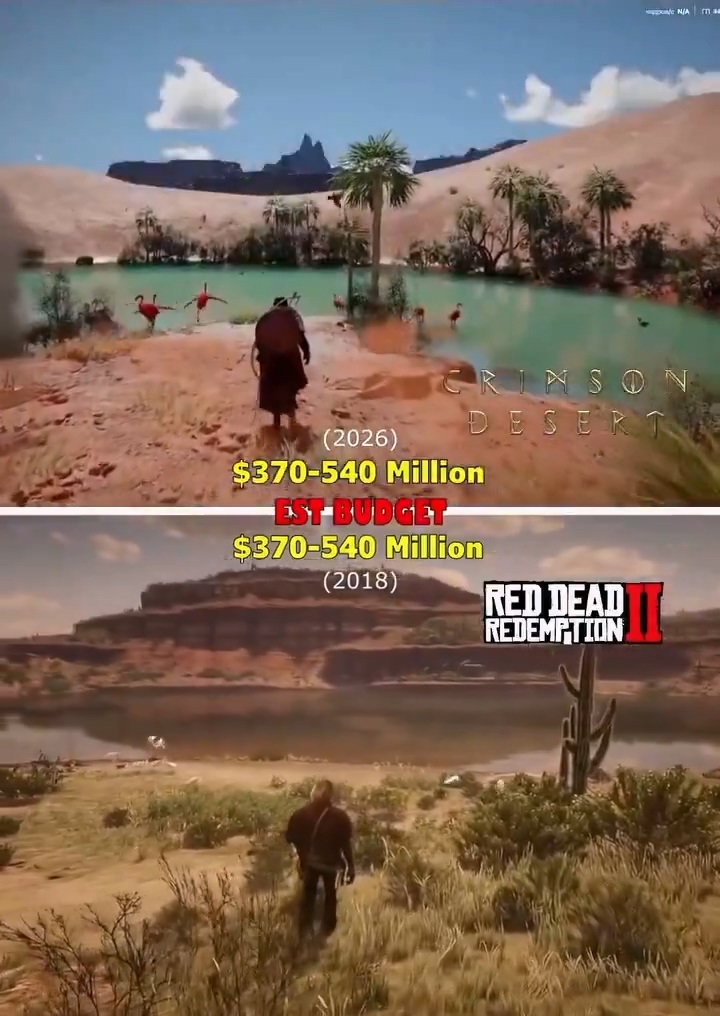 R星又赢了！《红色沙漠》和《荒野大镖客2》小鸡对比