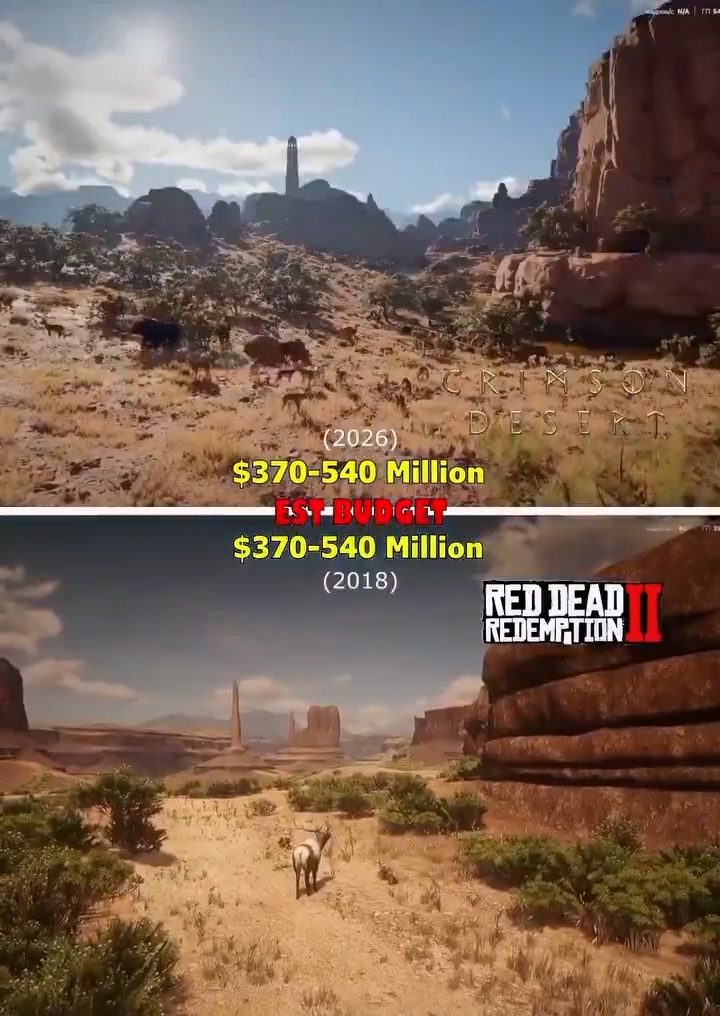 R星又赢了！《红色沙漠》和《荒野大镖客2》小鸡对比