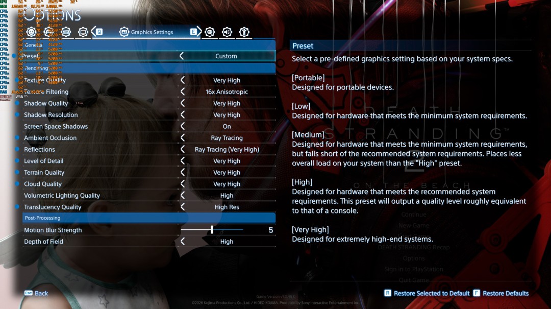 《死亡搁浅2》PC性能分析 2026年优化最棒游戏之一