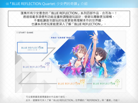 《BLUE REFLECTION Quartet: 少女们的奇迹》预定于2026年7月30日发售