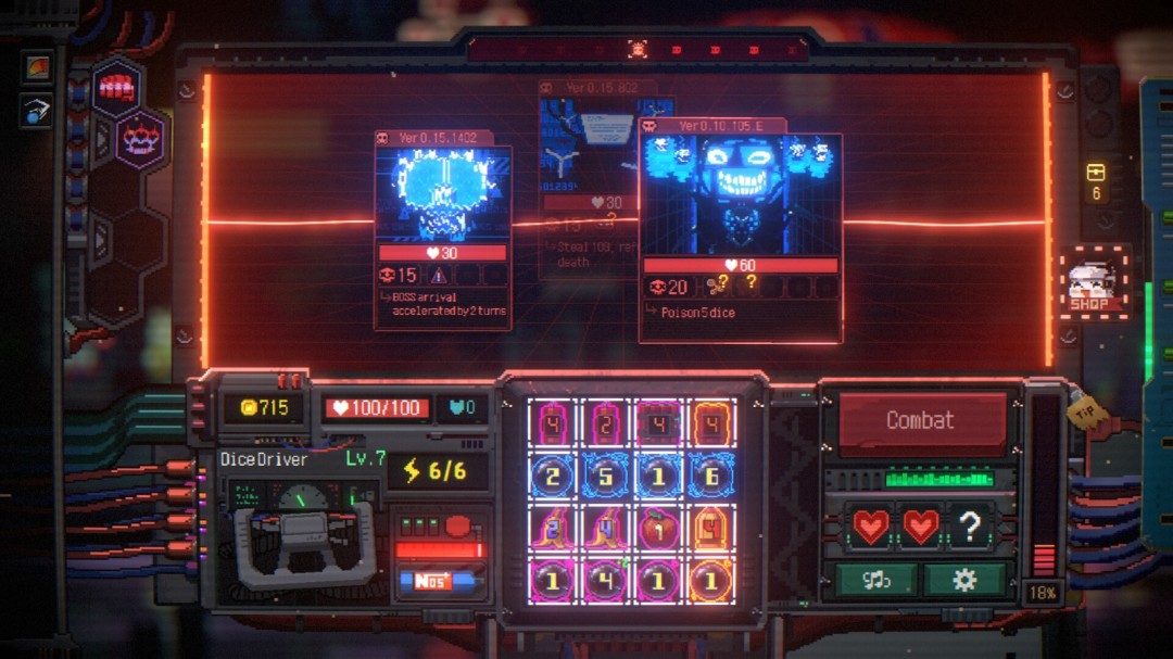 《骰子骇客1999》正式推出 肉鹅赛博策略战斗冒险