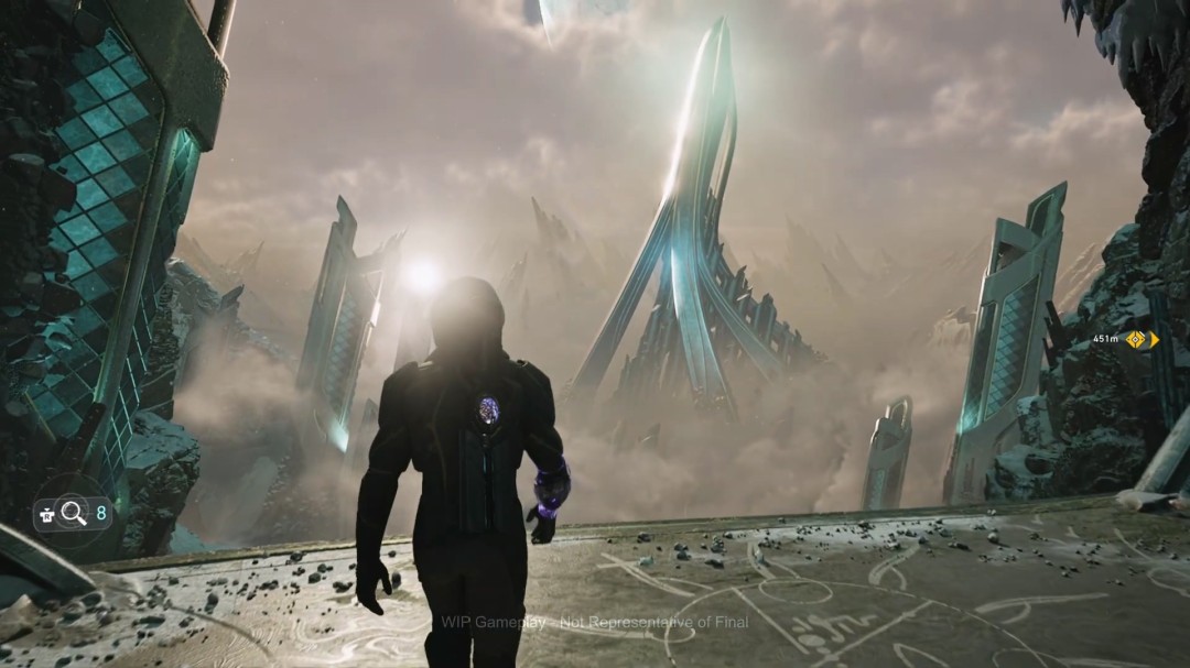 类《质量效应》游戏《大迁离》曝30秒实机视频 俯瞰矗立千年的冰封遗迹