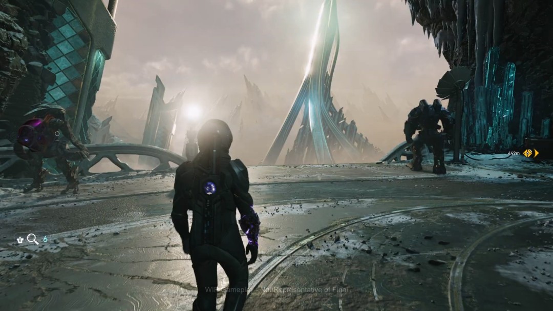 类《质量效应》游戏《大迁离》曝30秒实机视频 俯瞰矗立千年的冰封遗迹