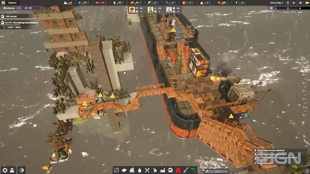 《终落之城》22分钟实机演示 建造庞大海上城市