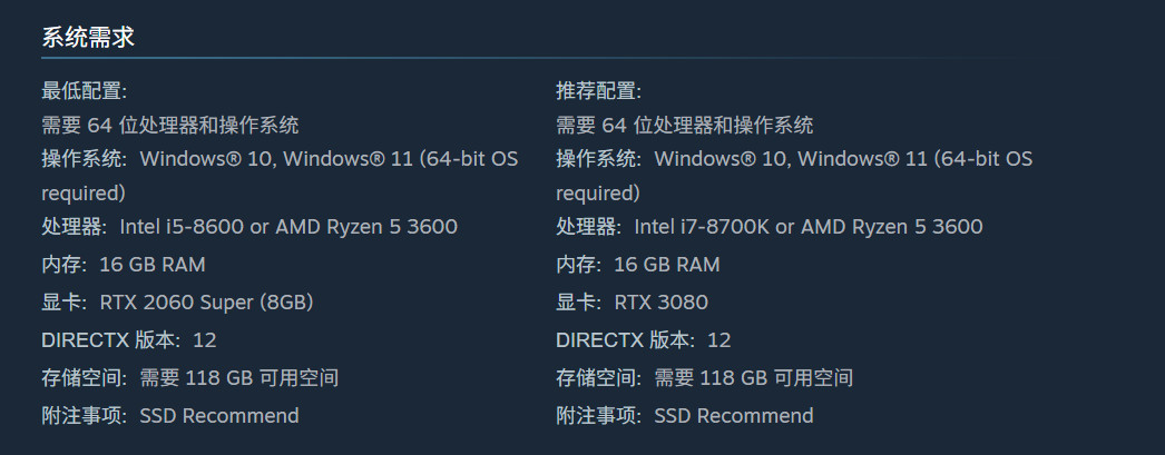 《哥特王朝：重制版》PC配置公布后 优化让人担忧