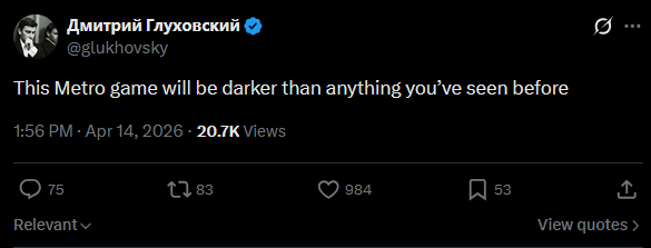 《地铁2039》故事和视觉图泄露 系列最震撼作品